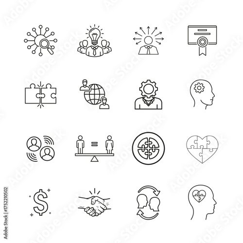 Diversity Icon Set Vol. 2 | Inclusion, Equality, and Multicultural Outline Vector Pack