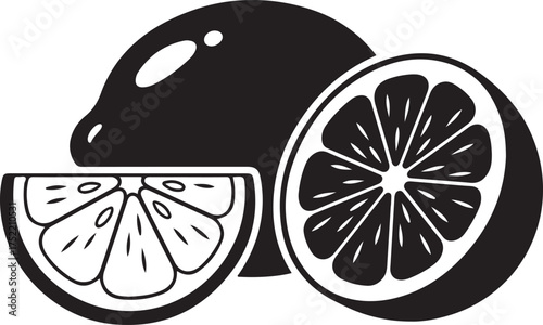 black and white lemon