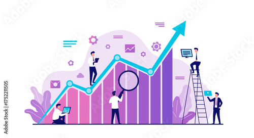 Analyzing financial growth and performance metrics with data visualization tools and strategy.