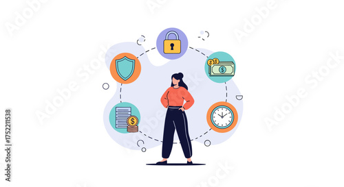 Financial management involves balancing security money time and important documents for efficient personal planning.