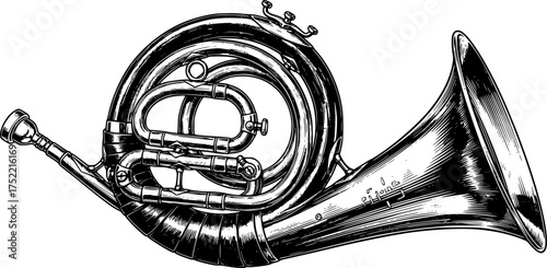post horn, vector