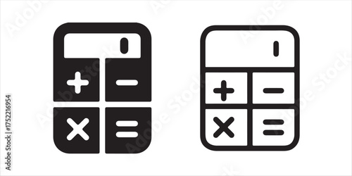 Streamlined calculator icons for effortless financial planning and accounting success for modern digital business solutions  vector illustration !
