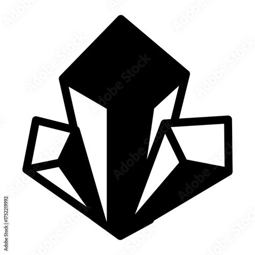 Magic Crystal Icon Isolated on Transparent Background. Magical and Mystical Vector Illustration for Fantasy, Spiritual, and Halloween Design