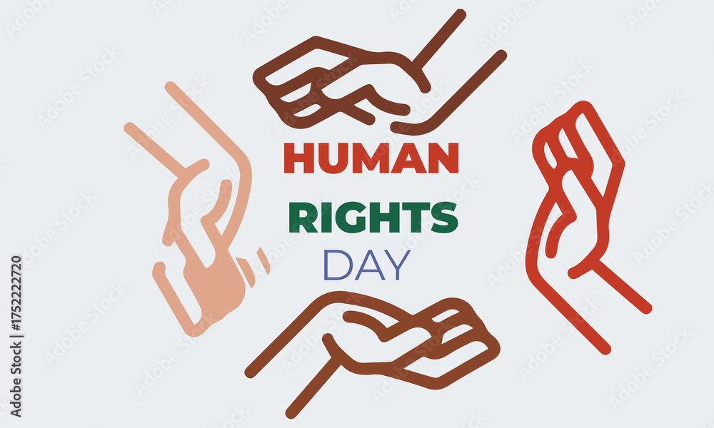 Fototapeta premium world human rights day banner 2025