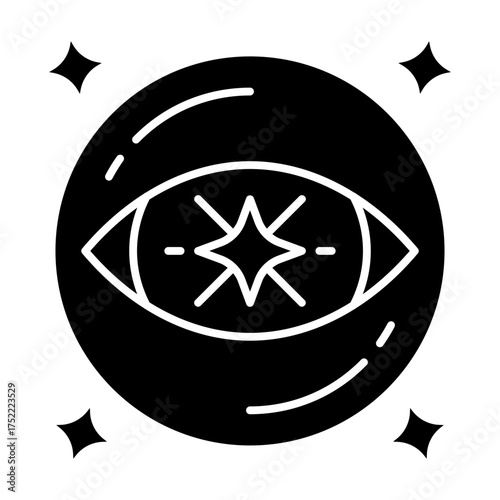 Mystical Eye Icon Isolated on Transparent Background. Magical and Mystical Vector Illustration for Fantasy, Spiritual, and Halloween Design