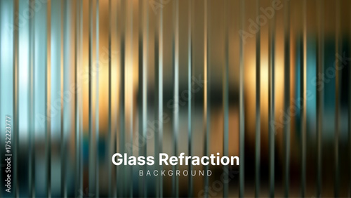 Abstract background with vertical glass refraction lines creating a blurry effect. Modern graphic design for digital or physical presentation.