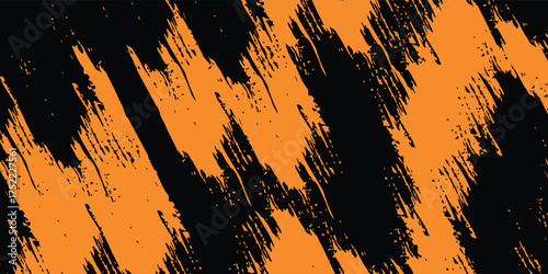 black orange brush. vector eps 10.