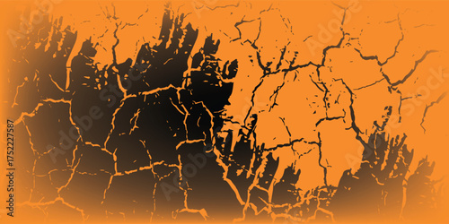 black orange brush. vector eps 10.