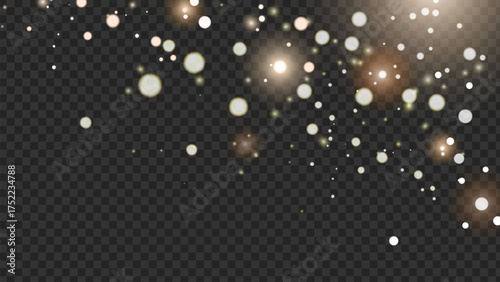 Abstract Light Effect with Bokeh and Particles Overlay Design
