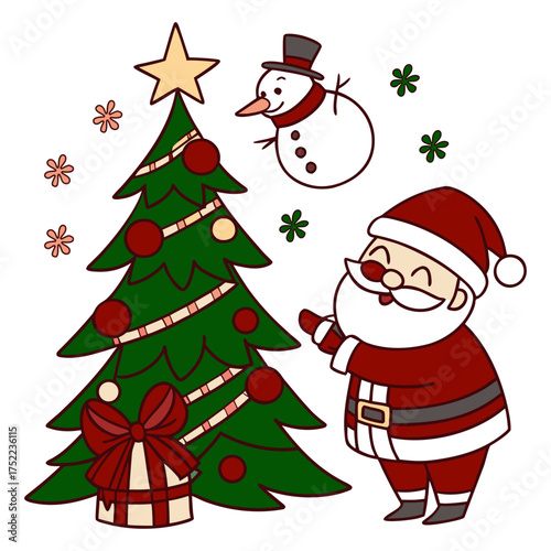 Christmas vector, Christmas Doodle SVG, Christmas coquette SVG, Christmas bow SVG, Santa Claus SVG, Merry Christmas SVG, Christmas Tree SVG, 