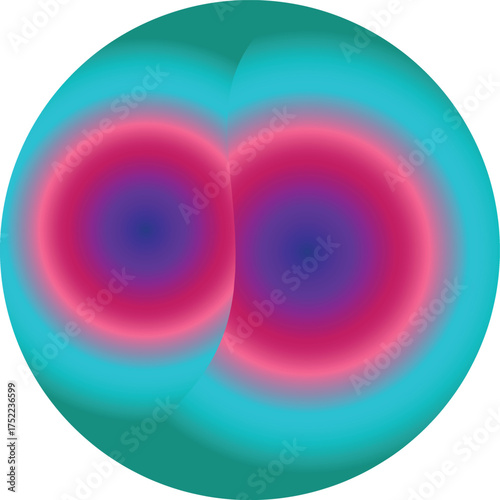 Gradient Sphere with Two Central Orbs