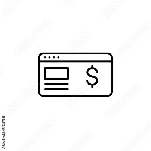 Online Payment and Ecommerce Transaction Icon.