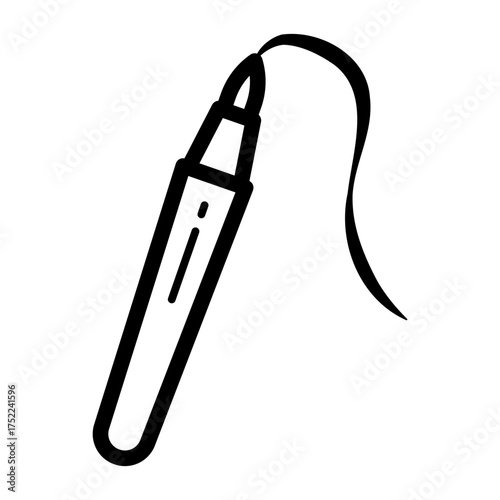 eyeliner Icon Isolated on Transparent Background. Feminine Beauty and Fashion Vector Illustration for Lifestyle and Social Media Design