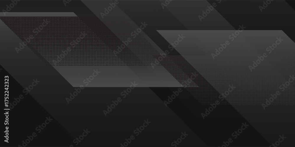 Obraz premium Abstract Black and Gray Geometric Background with Modern Gradient Shapes. Modern creative trendy design in vector illustration