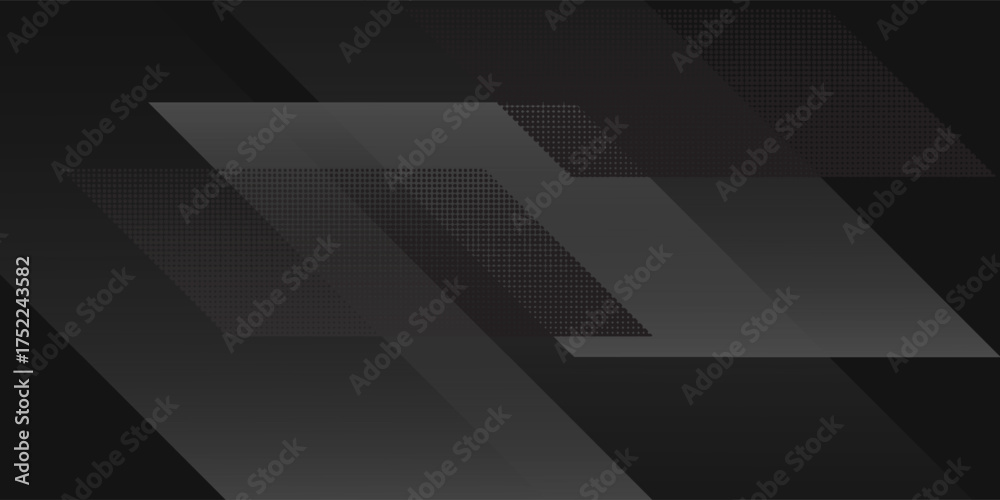 Obraz premium Abstract Black and Gray Geometric Background with Modern Gradient Shapes. Modern Trendy design in Vector Illustration