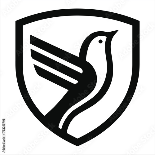 Premium Dove Bird Shield Logo Design Modern Elegant Universal Branding Icon