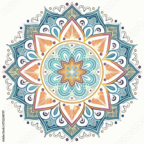 Intricate mandala with transparent background