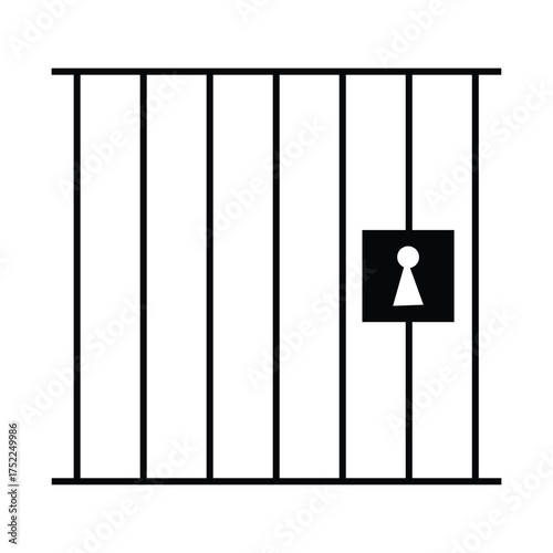 Trendy glyph icon of secure jail cell structure EPS 10