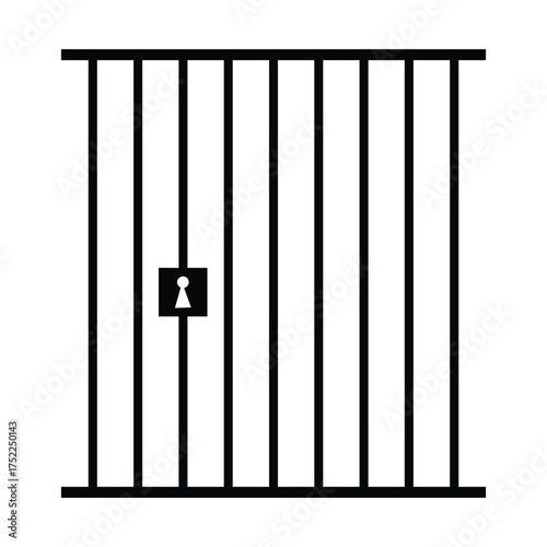 Trendy glyph icon of secure jail cell structure EPS 10