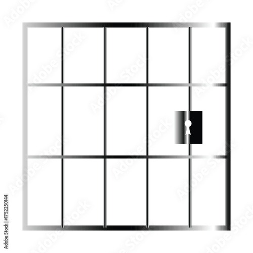 Trendy glyph icon of secure jail cell structure EPS 10