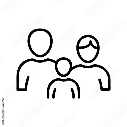 Family icon representing togetherness and support