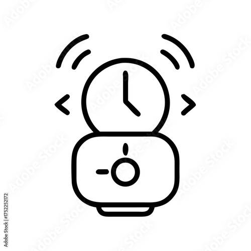 Alarm clock with snooze button for waking up