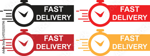 Express Delivery Symbols for Speedy Shipping and Quick Dispatch