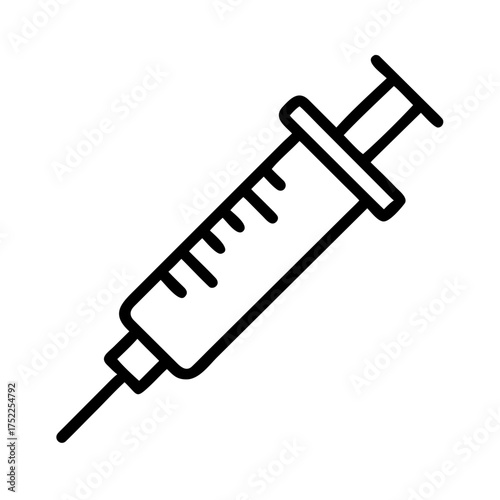 Syringe, a medical device used to inject fluids