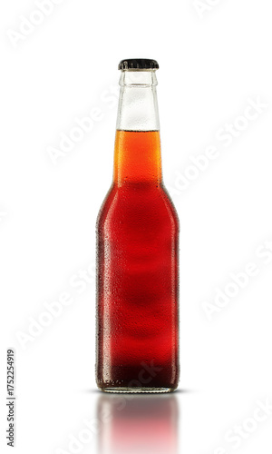 glass bottle of carbonated drink