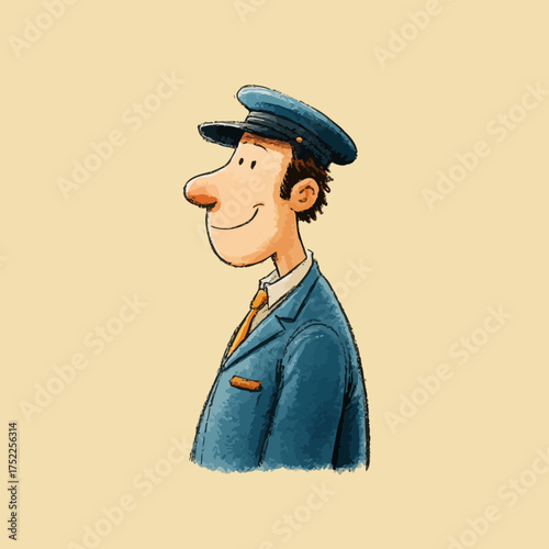 Portrait of Smiling Man in Uniform