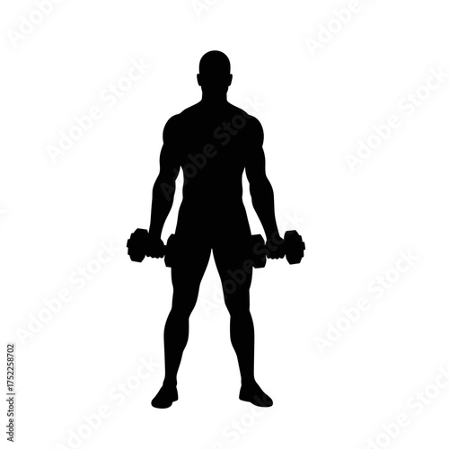 Man lifting dumbbells in silhouette representing International Men's Day  