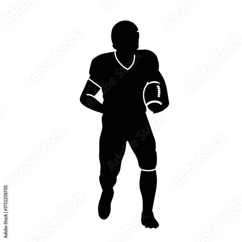 Silhouette of a man running with a football representing International Men's Day  