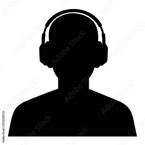 Man wearing headphones in silhouette representing International Men's Day  