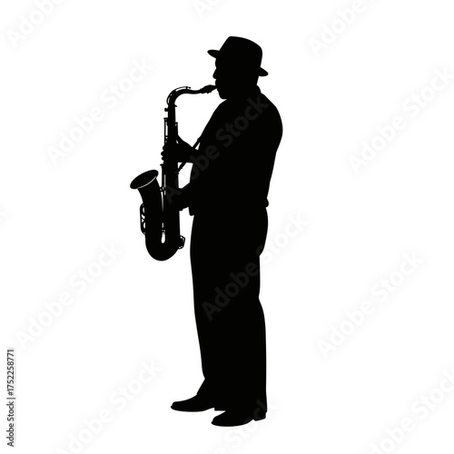 Man playing saxophone in silhouette for International Men's Day  