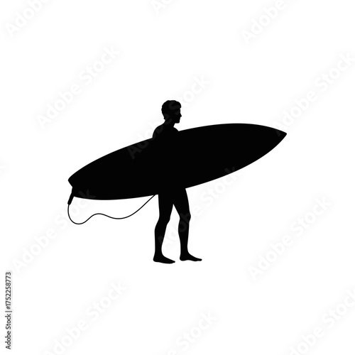 Man with surfboard in silhouette representing concept of International Men's Day  