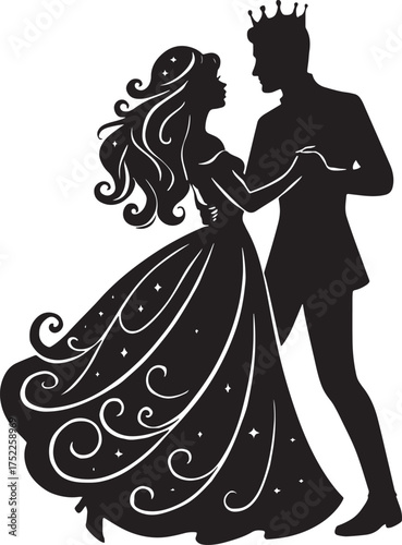 A beautiful royal dancing couple