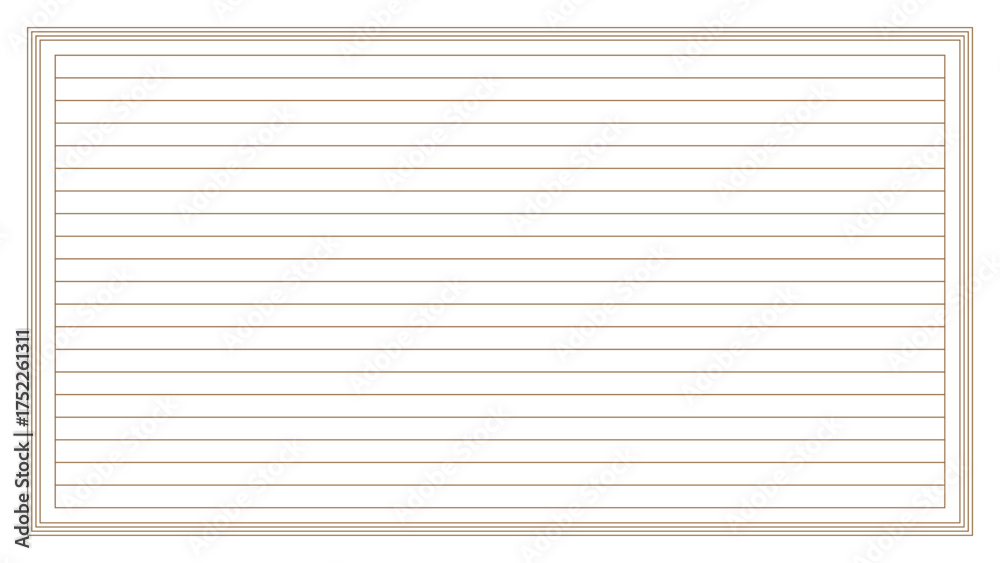 Fototapeta premium Blank music sheet with five lines isolated on white background for composing