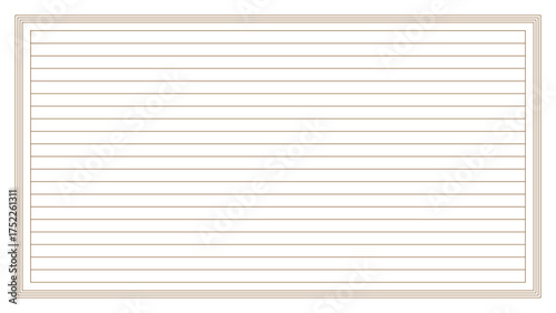 Blank music sheet with five lines isolated on white background for composing