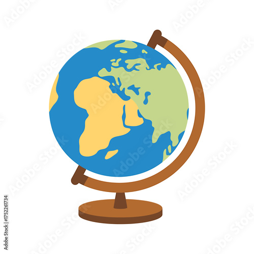 Illustration of a Classic Globe Earth Model for Education and Travel Concepts a Timeless Symbol of Geography and Exploration