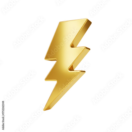 Free Download Gleaming golden lightning bolt, a symbol of electrifying power and swift energy, transparent - GFXLoad