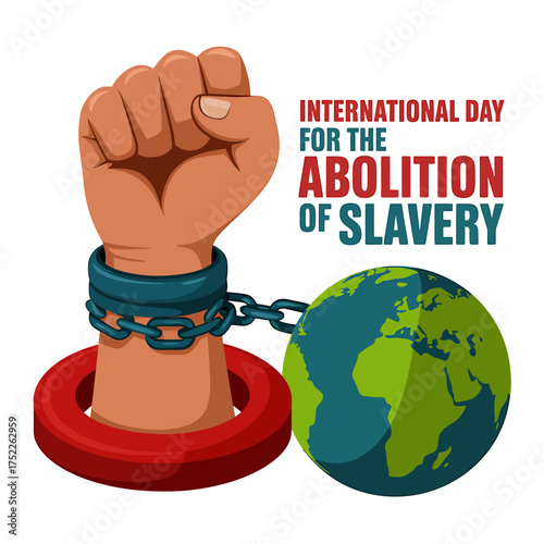 Illustration marking International Day for the Abolition of Slavery, highlighting freedom and the global fight against injustice.