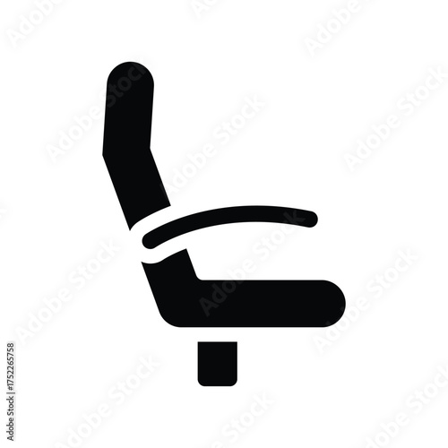 airplane seat solid icon vector design good for web or mobile app