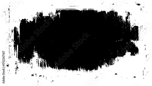 Vector paintbrush set. Grunge design elements. Rectangle text boxes. Thin dirty distress texture banners. Ink splatters. Grungy painted banners.