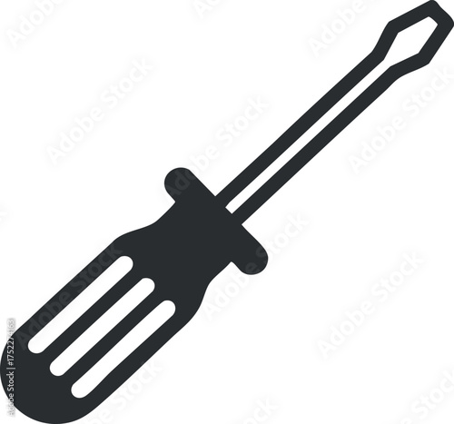 A close-up view of a screwdriver, a common tool used for fastening screws.