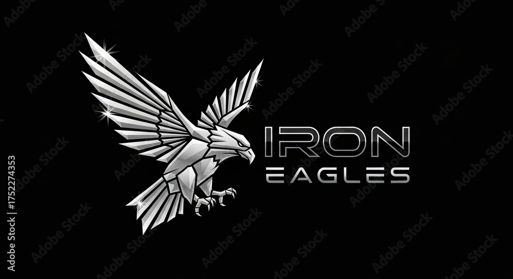 Obraz premium Powerful Eagle Emblem Symbolizing Strength and Freedom