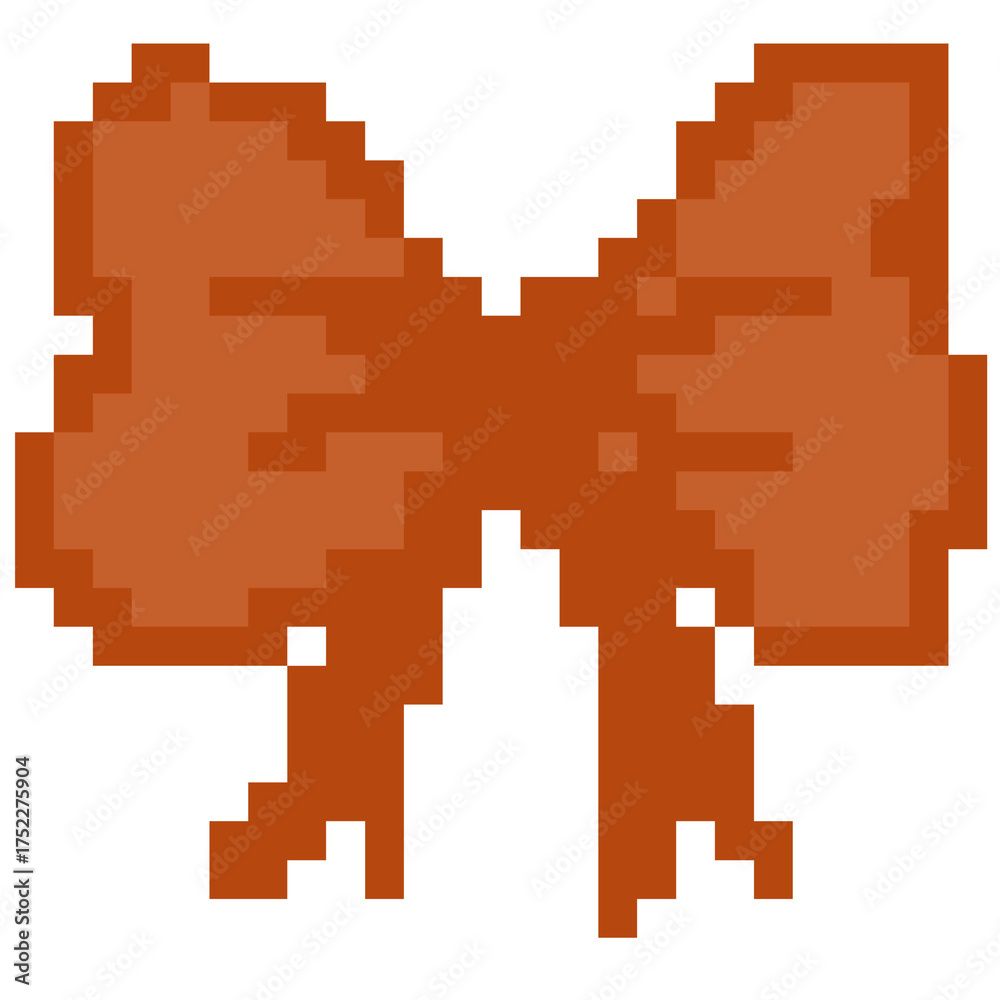 Fototapeta premium Pixel Art Bow Ribbon Decoration Icon Illustration