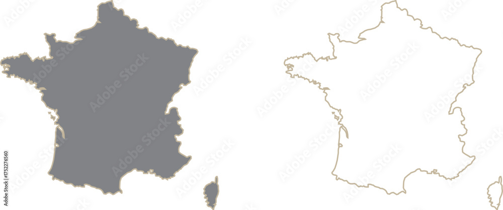 Fototapeta premium france map vector illustration