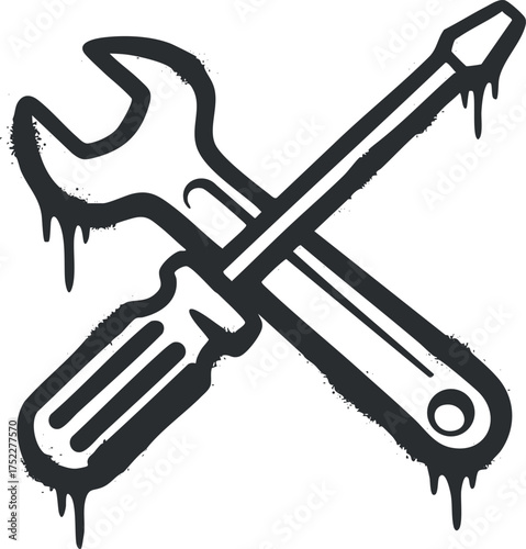 A graphic illustration of a wrench and screwdriver crossed, representing tools for repair and maintenance.