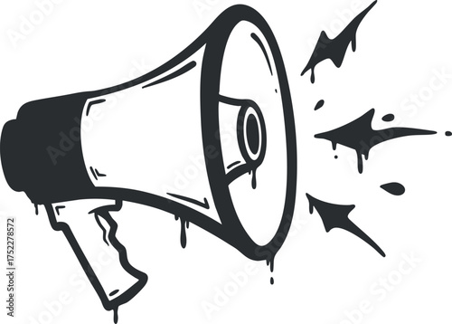 A stylized megaphone illustration representing communication and sound amplification in various contexts.