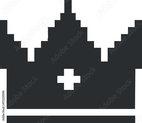 Stylized crown symbol representing royalty and power in a minimalist design.